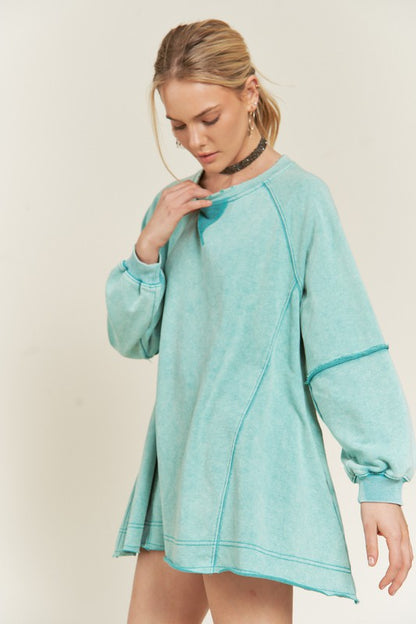 Colorwash Oversized Tunic Sweatshirt