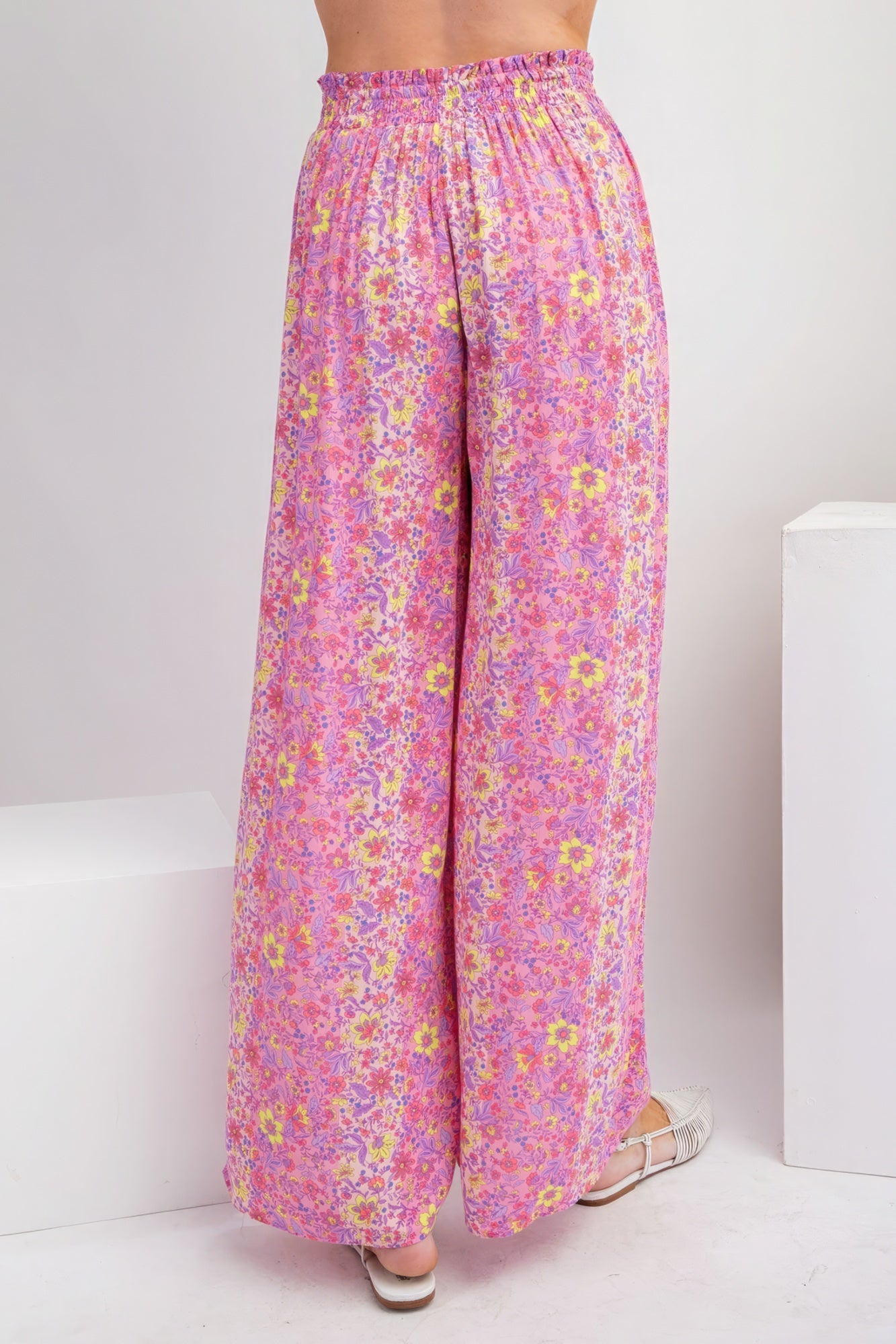 Savannah Boho Floral Print Gauze Palazzo Pants