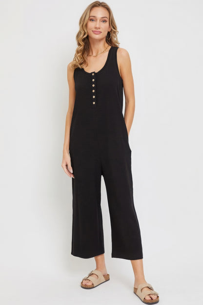 Running Errands Button Down Jumpsuit