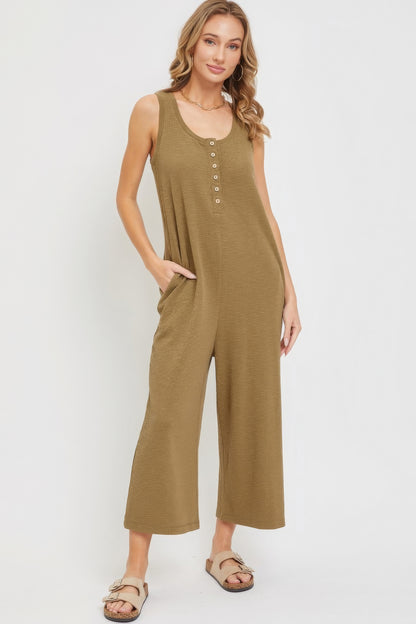 Running Errands Button Down Jumpsuit