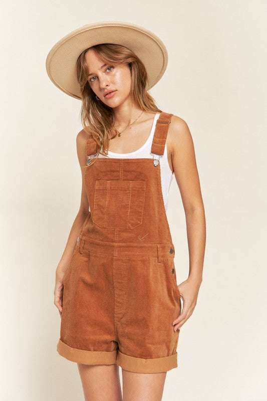 Elara Corduroy Overall Romper