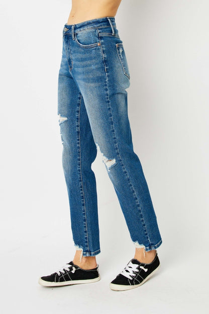 Judy Blue Distressed Slim Jeans