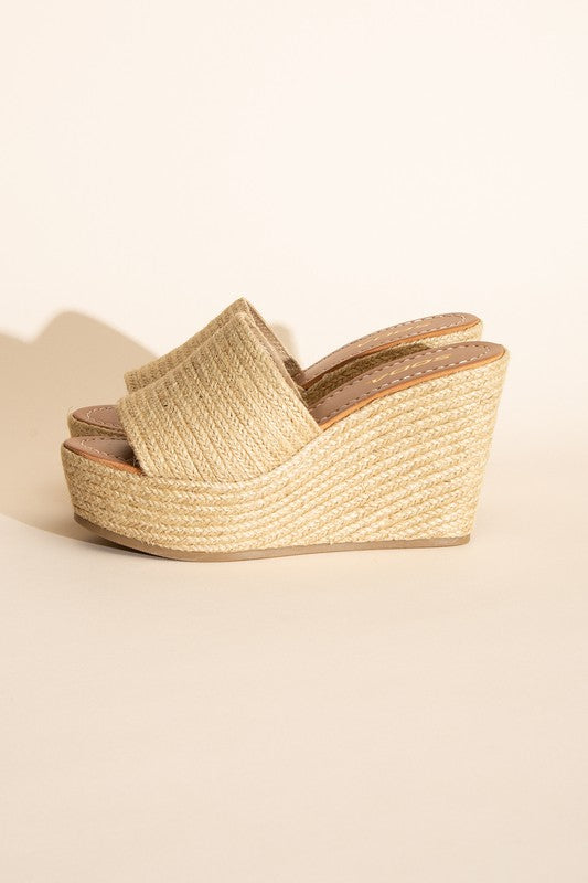 Woven Wedge Platform Heels