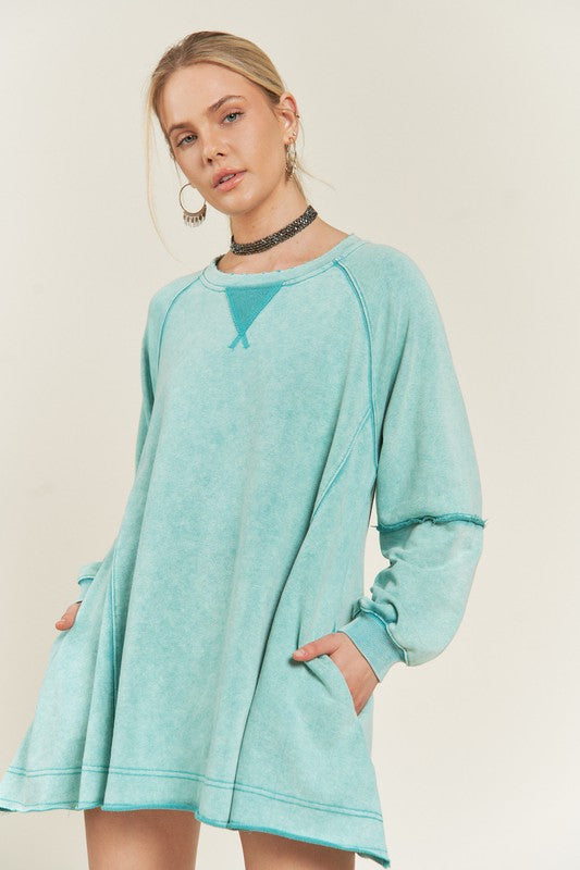 Colorwash Oversized Tunic Sweatshirt