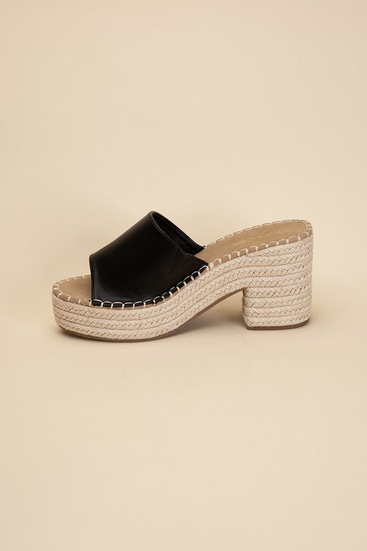 Espadrille Mule Heels