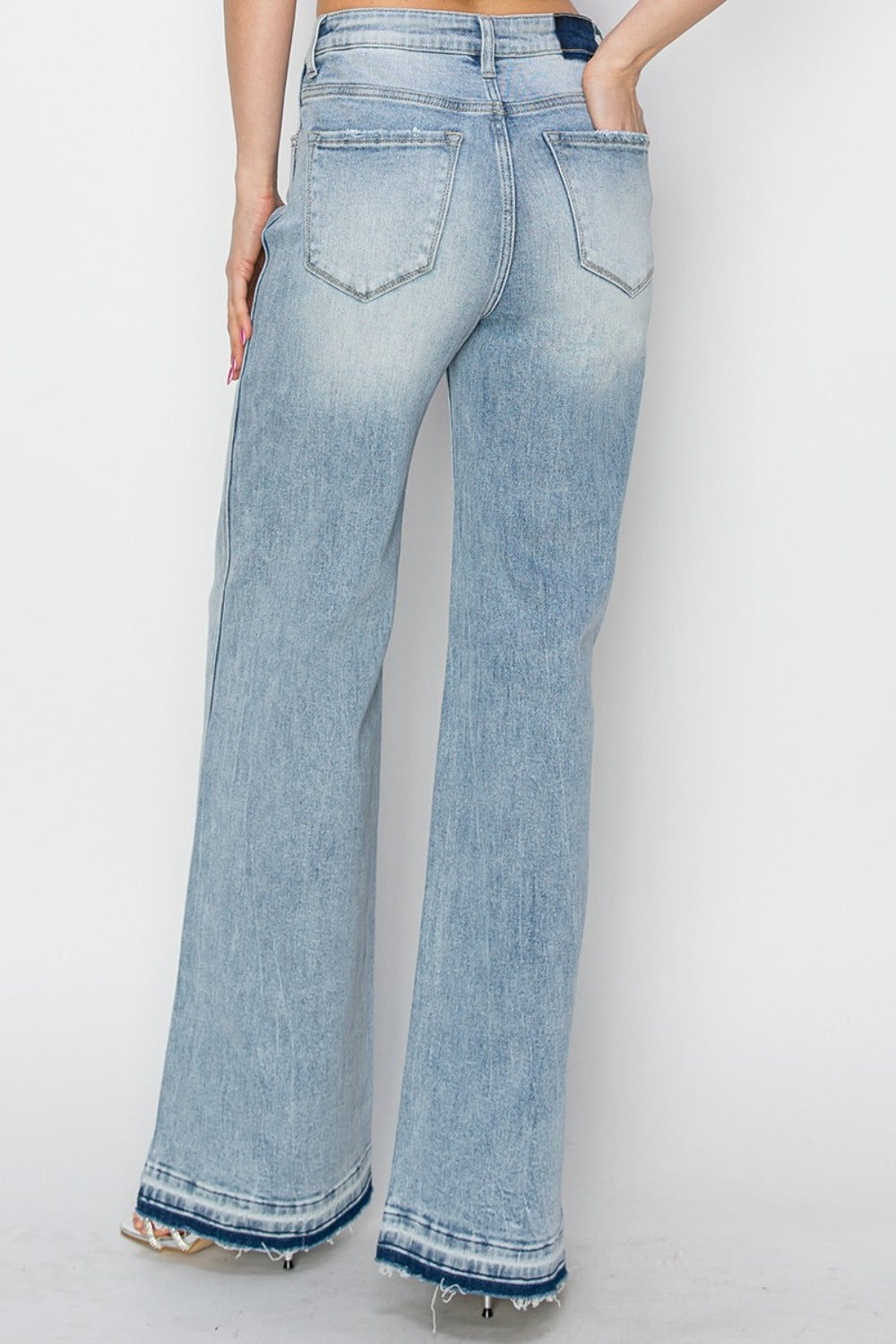 RISEN High Rise Wide Leg Jeans