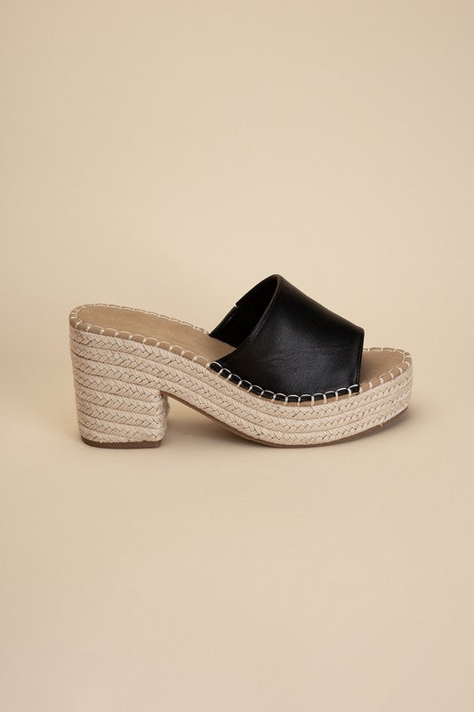 Espadrille Mule Heels