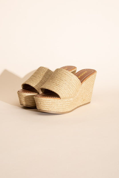 Woven Wedge Platform Heels