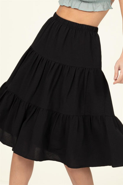 Beautiful Day Tiered Midi Skirt