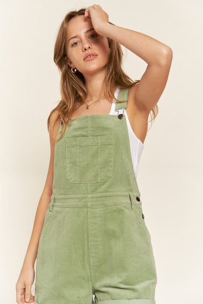 Elara Corduroy Overall Romper