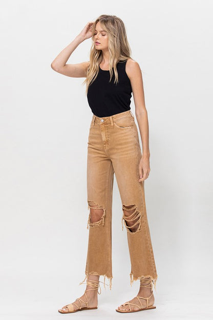 VERVET 90's Vintage Crop Flare Jeans