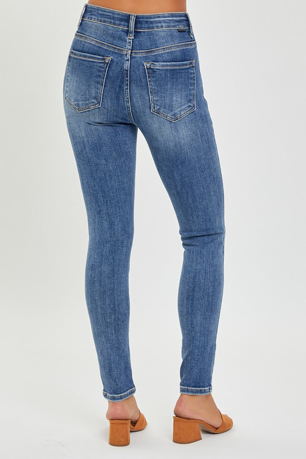 RISEN Mid Rise Ankle Skinny Jeans