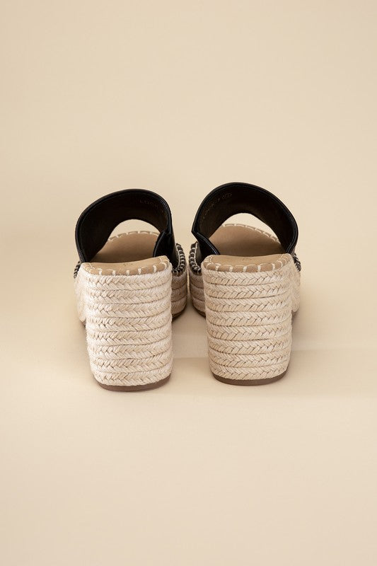 Espadrille Mule Heels