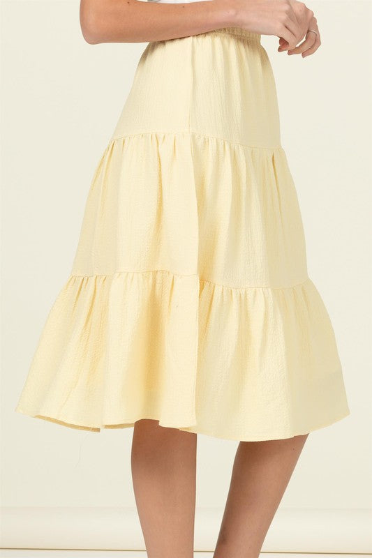 Beautiful Day Tiered Midi Skirt