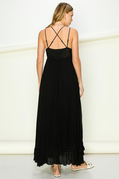 In Love Lace Bustier Maxi Dress