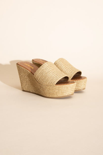 Woven Wedge Platform Heels