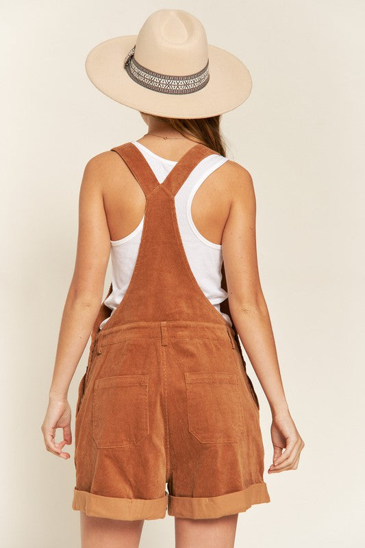 Elara Corduroy Overall Romper