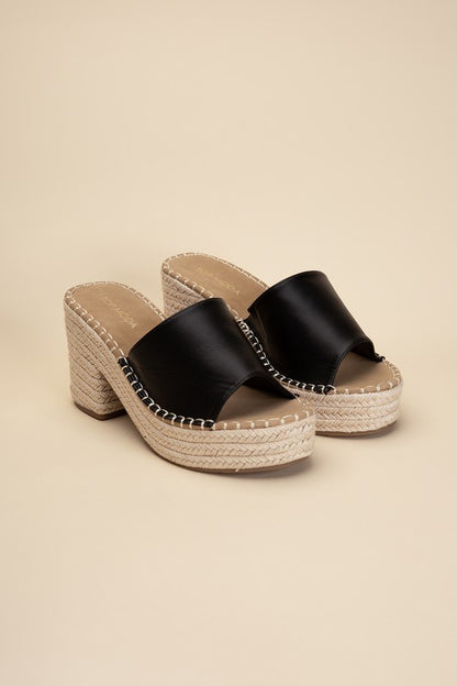 Espadrille Mule Heels