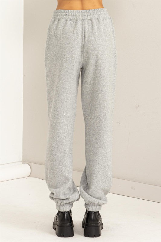 Essential High Waist Pintuck Sweatpants