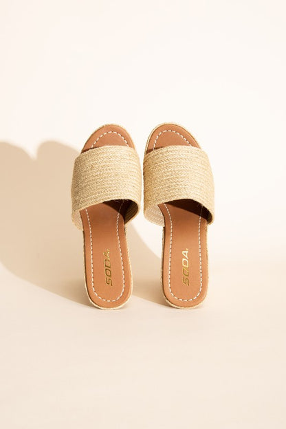 Woven Wedge Platform Heels