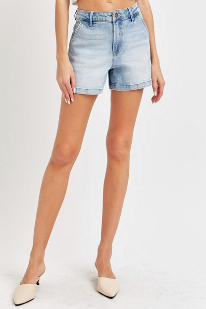 RISEN High Rise Denim Shorts