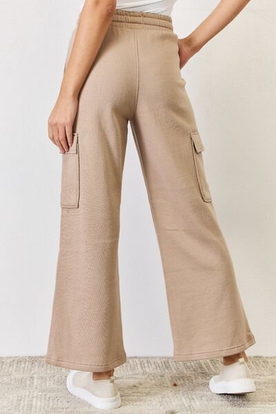 High Waist Cargo Wide Leg Pants